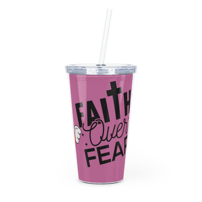 Plastic Tumbler with Straw