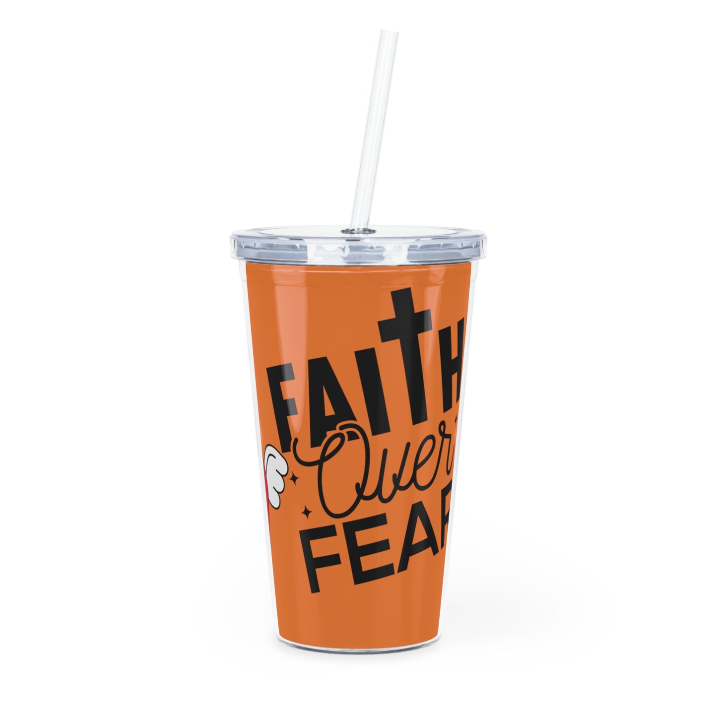 Plastic Tumbler with Straw