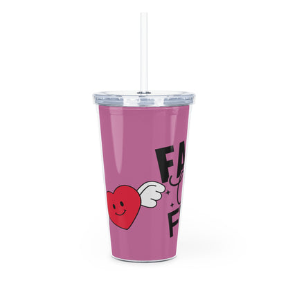 Plastic Tumbler with Straw